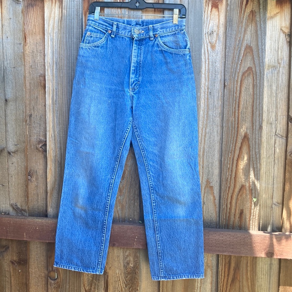 Lee High-Rise Straight Leg Jeans in Medium Blue